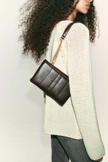 QUILTED MINI CROSSBODY BAG - Chocolate by Zara