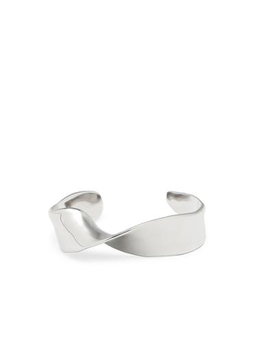 Zara Wide textured bracelet - Silver