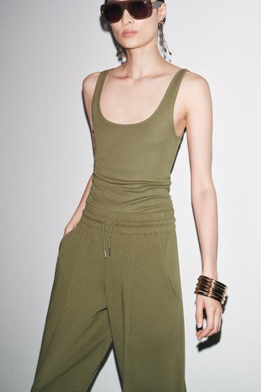 FLOWING STRAPPY T-SHIRT - Green by Zara - Image 2