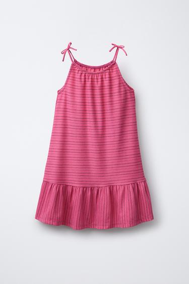 STRIBET KJOLE - fuchsia fra Zara - Billede 0
