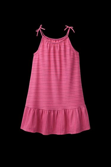 KLEID MIT STREIFENMUSTER - Pink von Zara - Bild 0