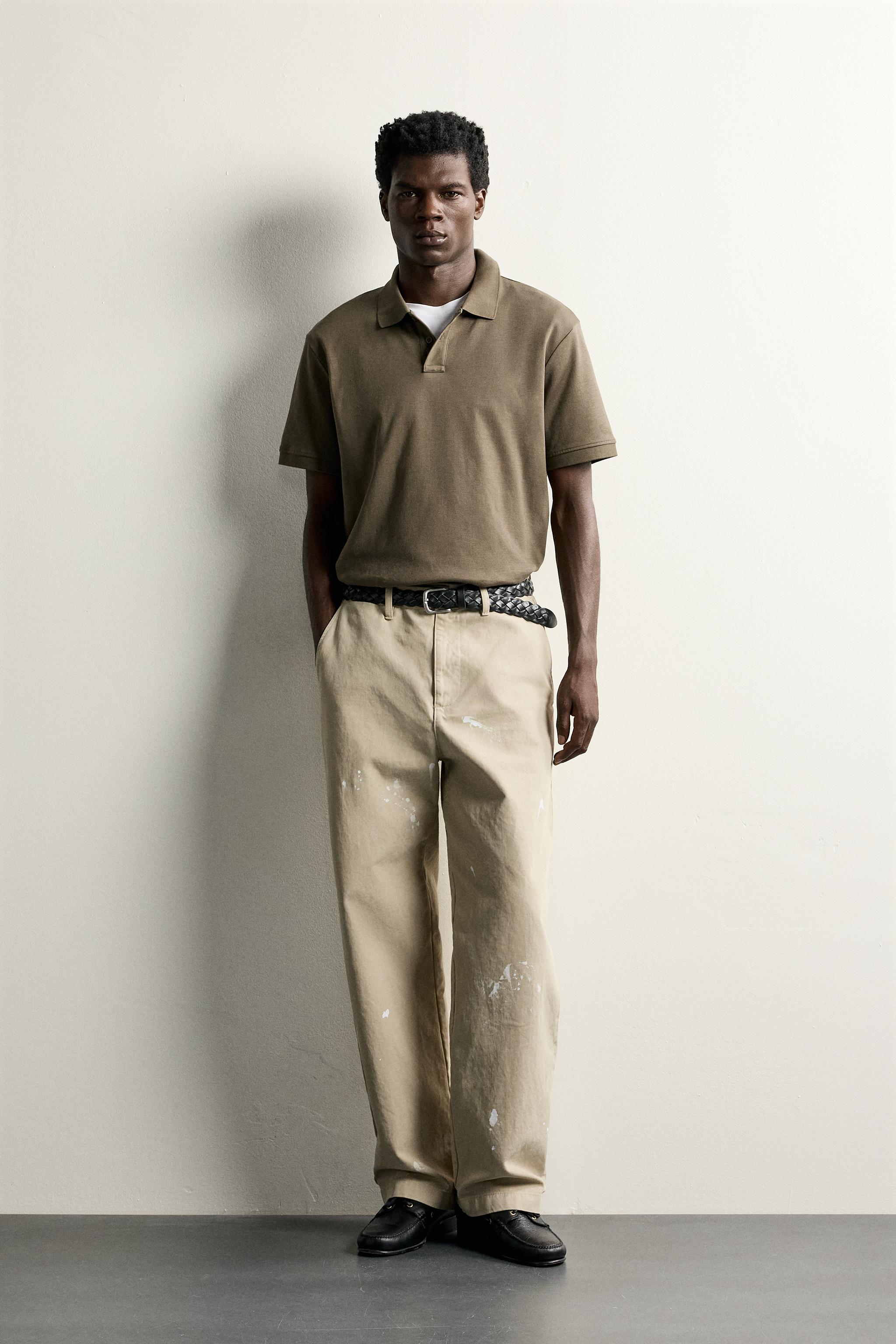 PIMA COTTON REGULAR FIT POLO SHIRT - Mink | ZARA United States