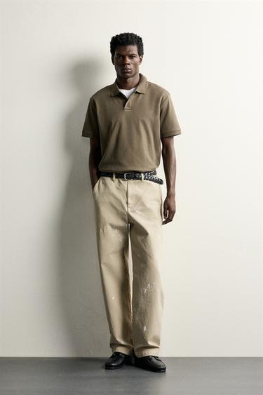 POLO REGULAR FIT ALGODÓN - Visón de Zara - Imagen 0