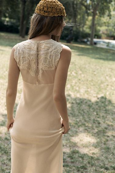 LIMITED EDITION BEADED EMBROIDERED DRESS - Oyster-white by Zara - Image 2