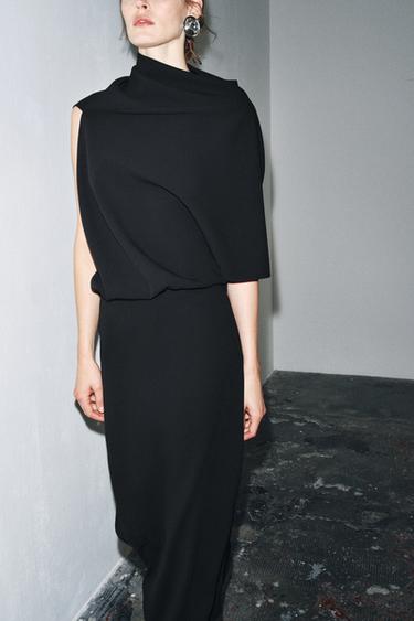 ROBE ASYMÉTRIQUE ZW COLLECTION - Noir de Zara - Image 2