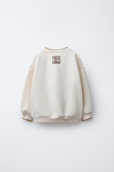 CONTRAST BEARS SWEATSHIRT - Ecru by Zara - Image 1