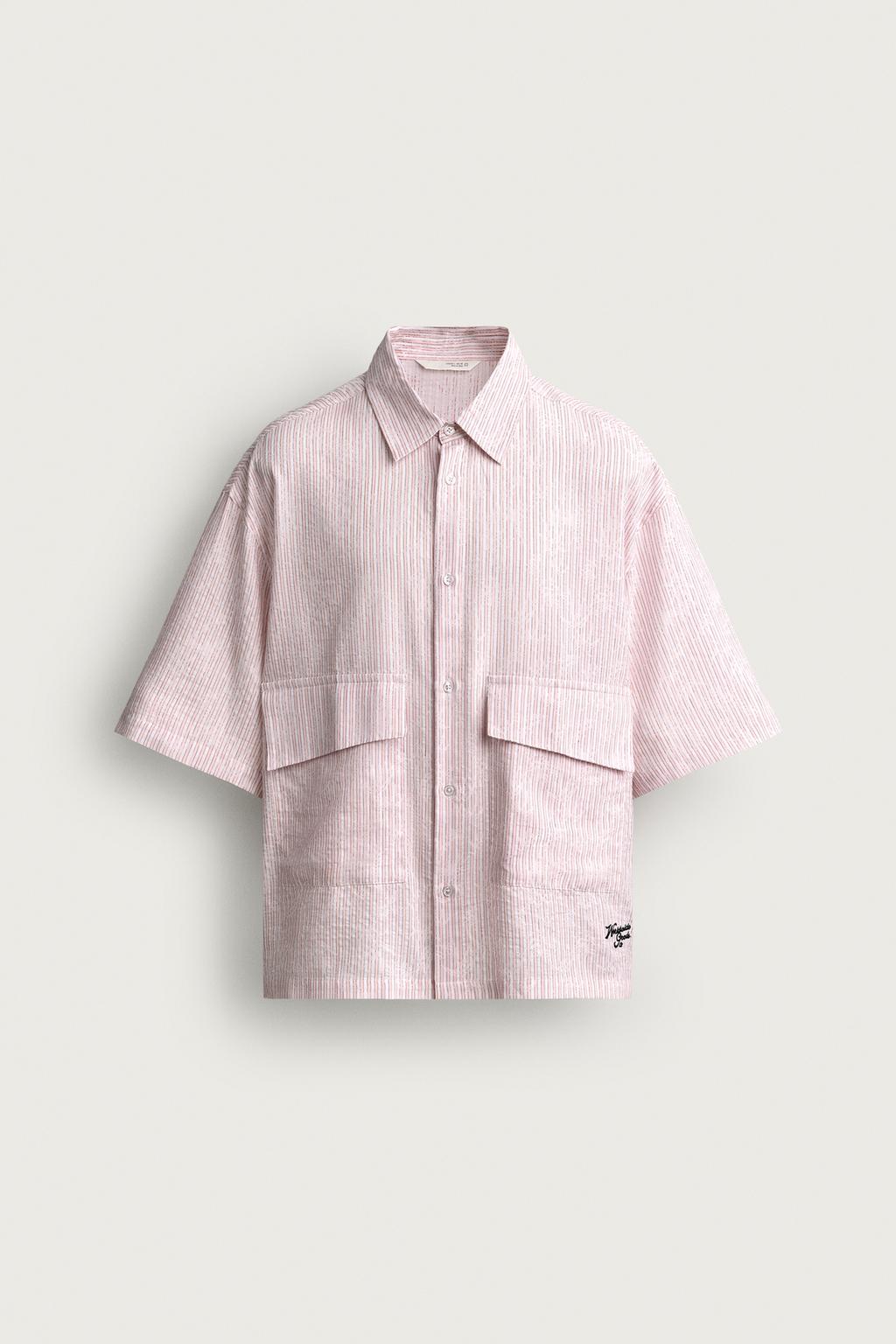 TEXTURED STRIPE JACQUARD SHIRT