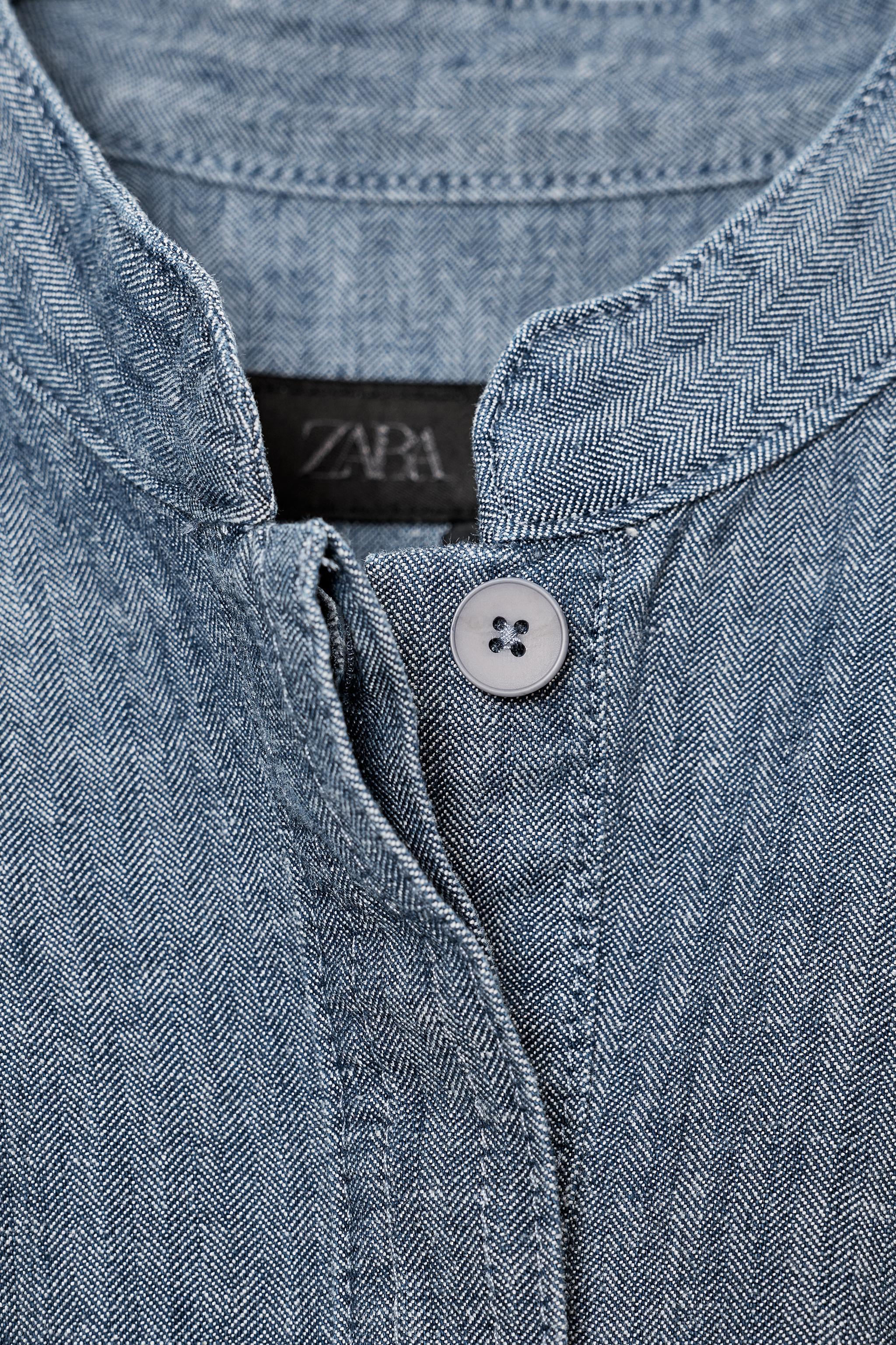 boページ ZW COLLECTION DENIM SHIRT - Blue | ZARA United States