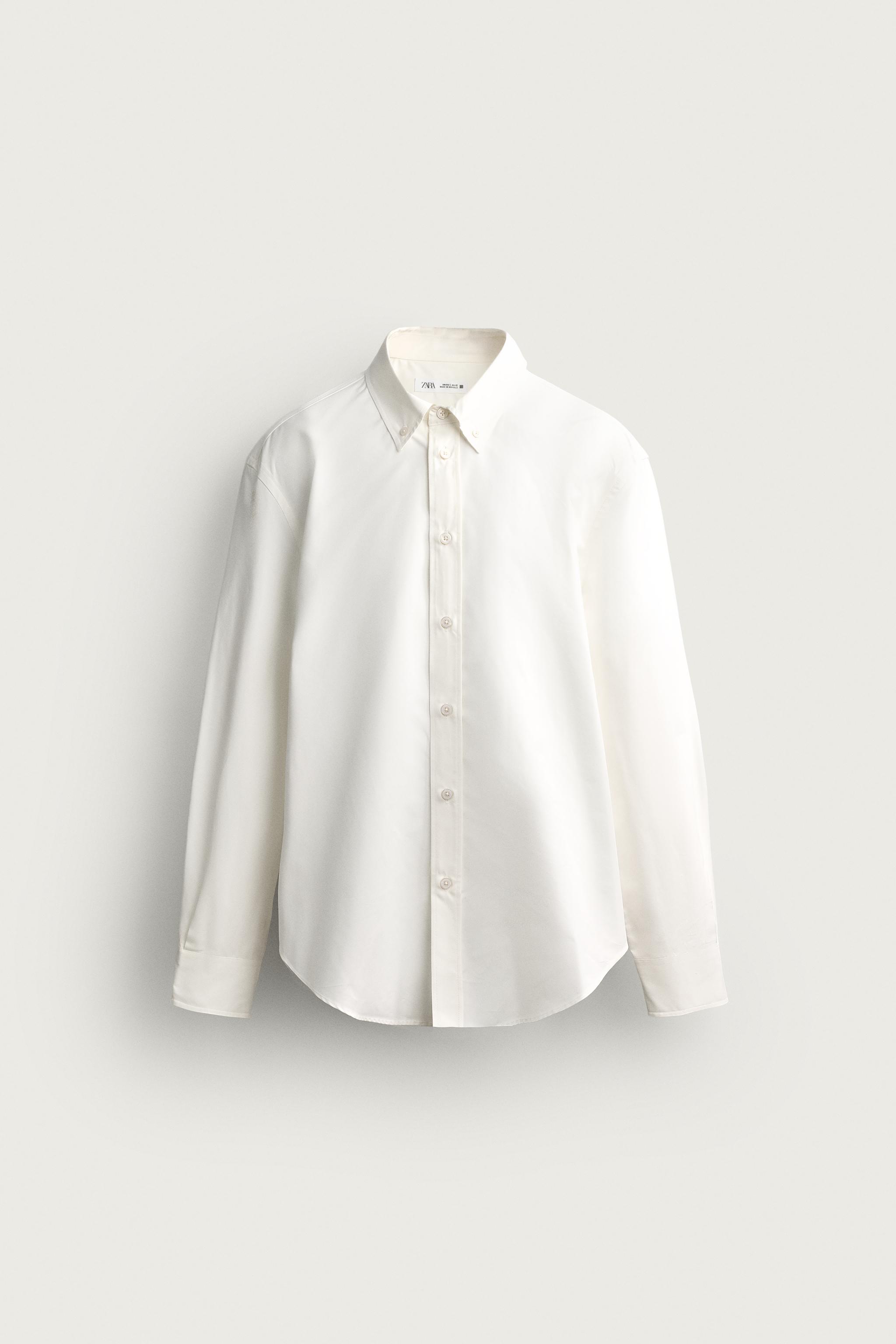 COTTON-LYOCELL REGULAR FIT SHIRT — White