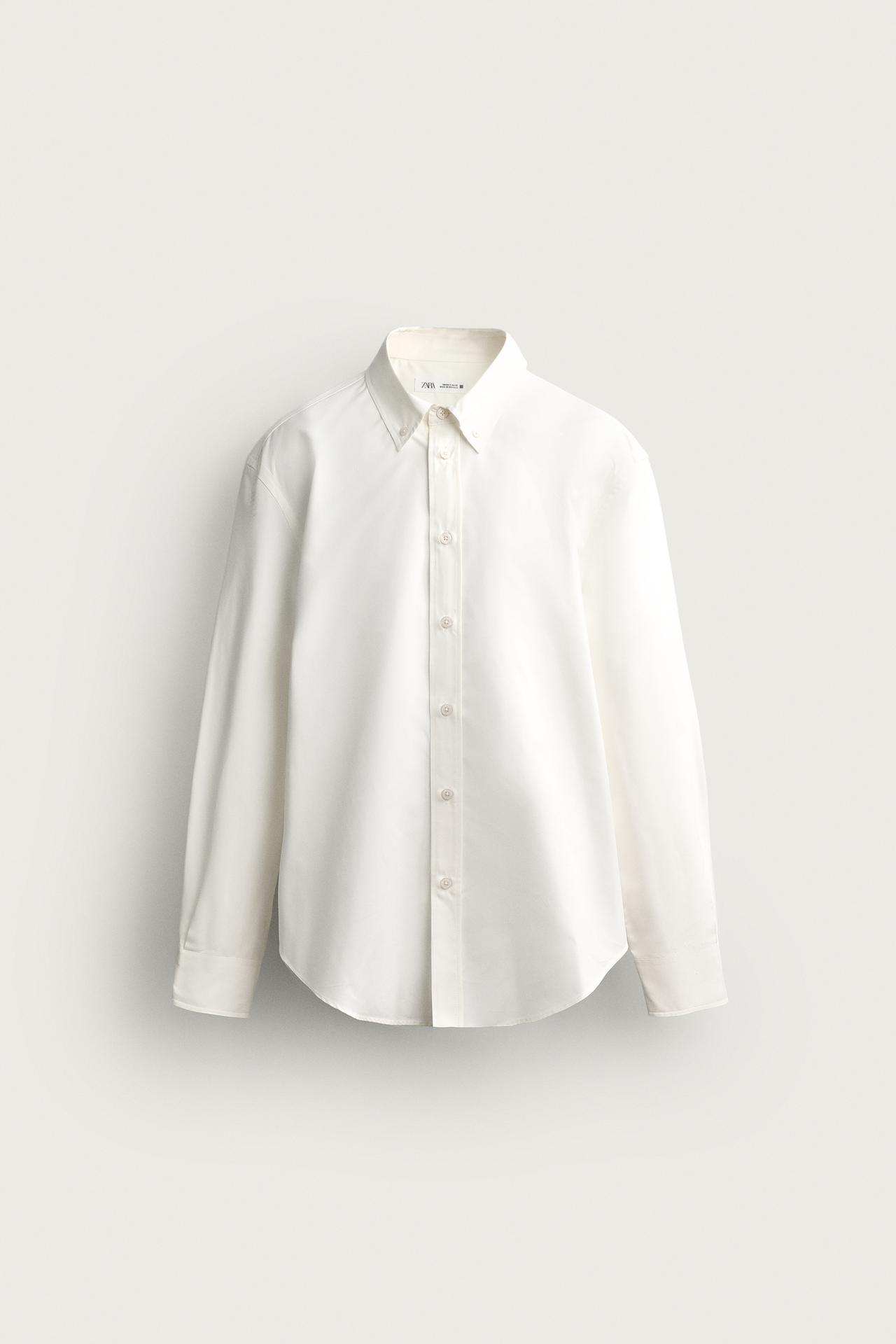 COTTON-LYOCELL REGULAR FIT SHIRT — White