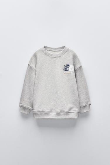 SWEAT LOGO - Gris chiné de Zara