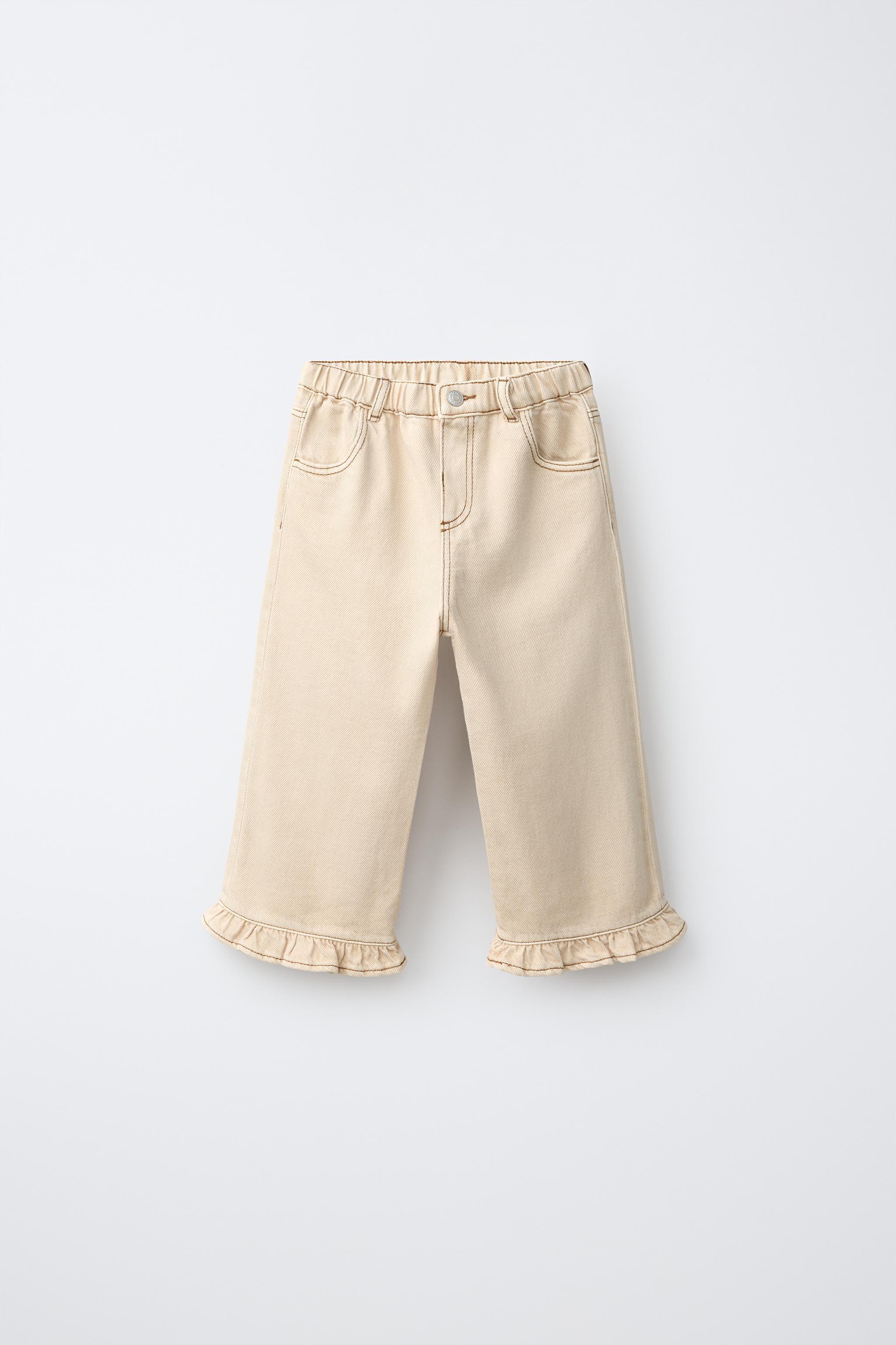 RUFFLED TWILL CULOTTES
