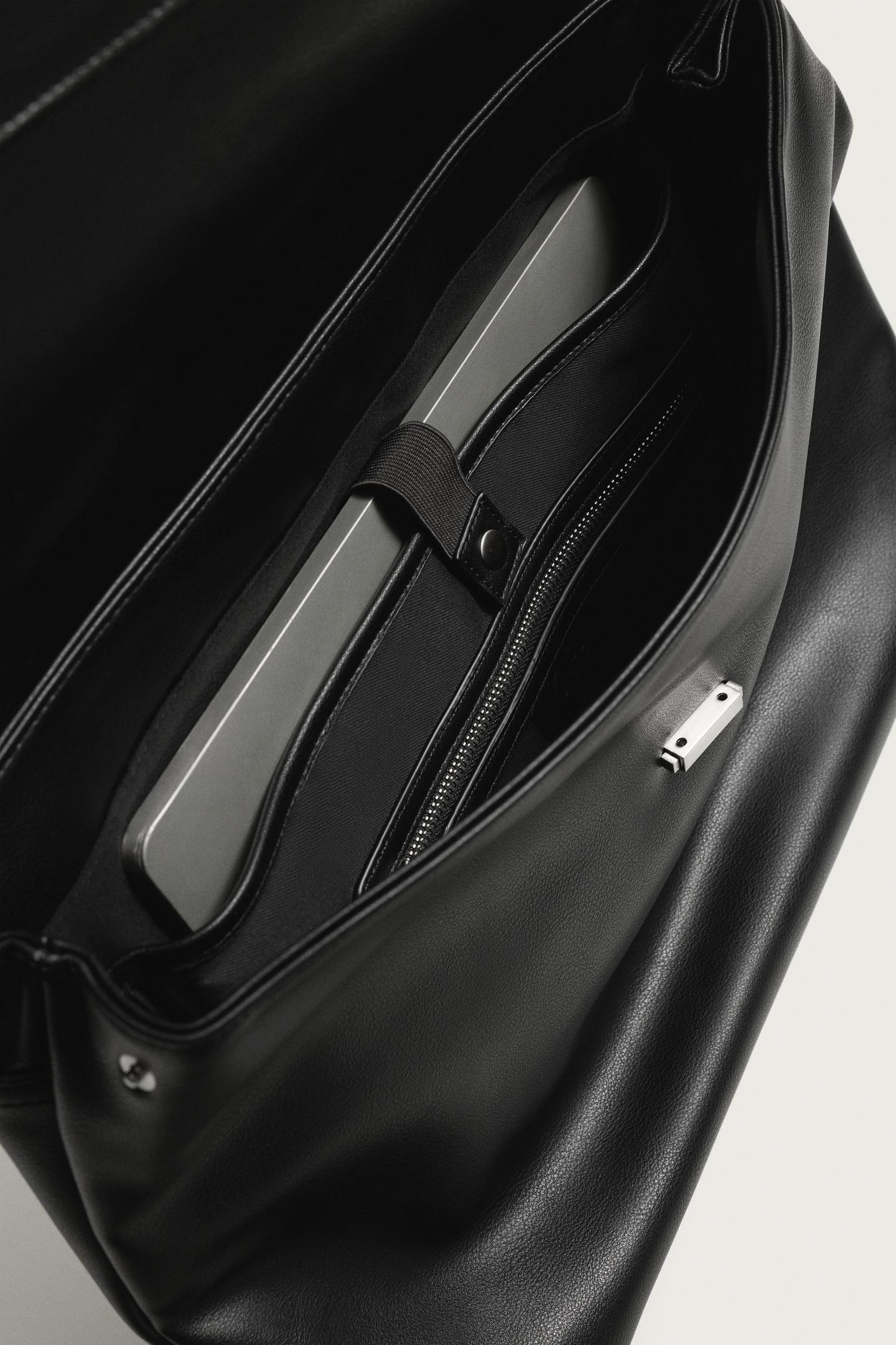 Мужская сумка Zara Flap, цвет: Чёрный — фото 7