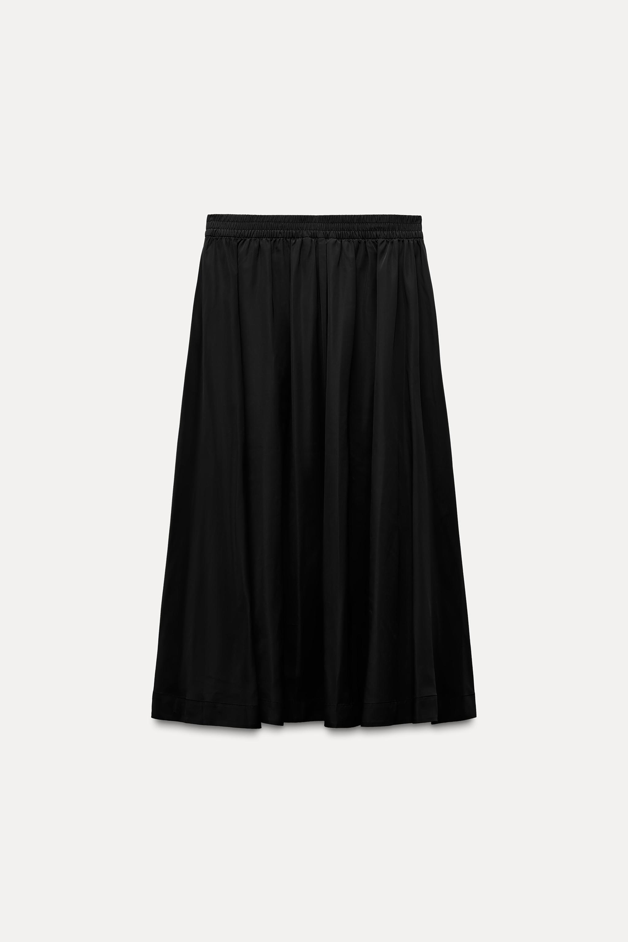 ZW COLLECTION ミディスカート - ブラック | ZARA Japan / 日本