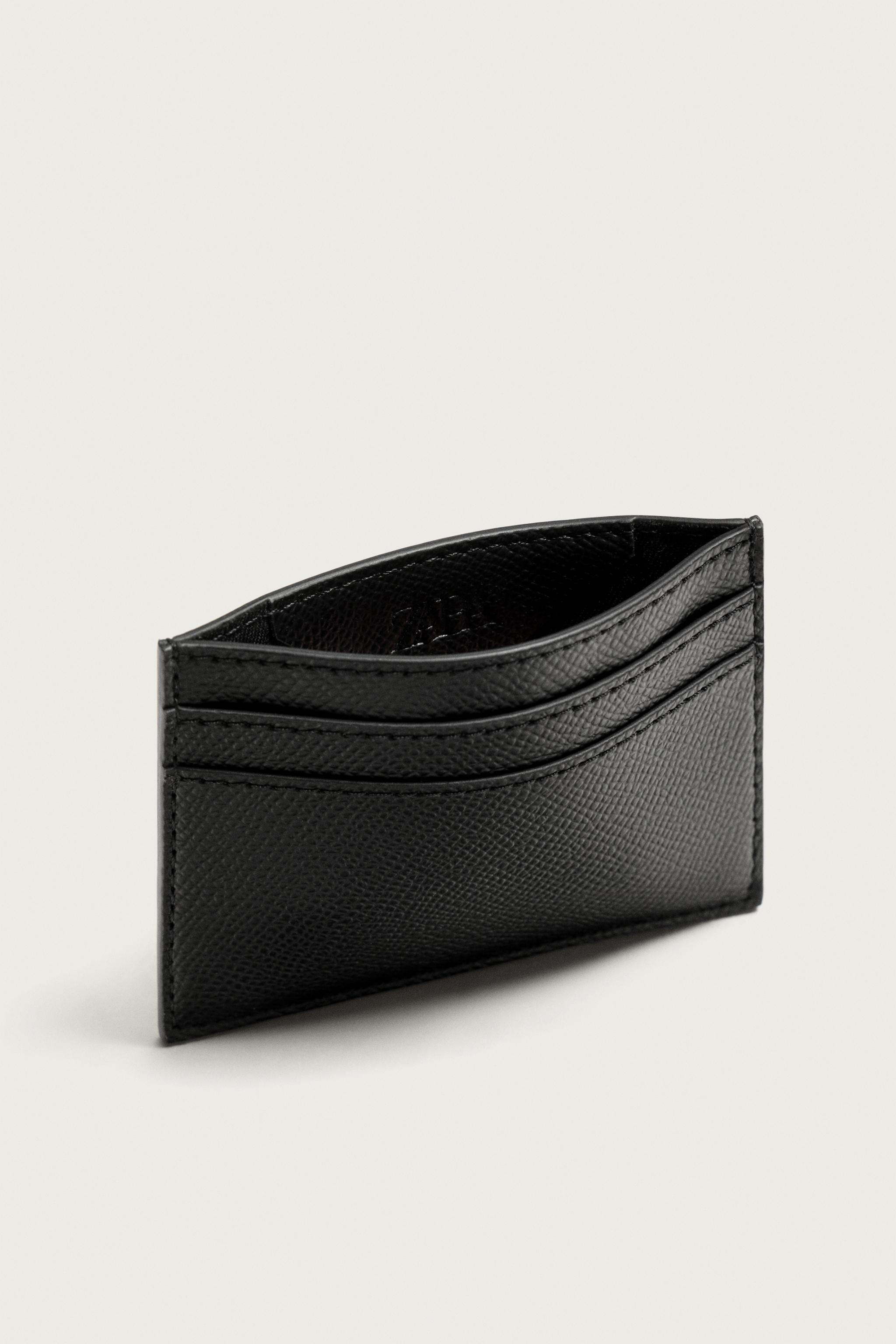 TEXTURED CARD HOLDER - Black | ZARA United States