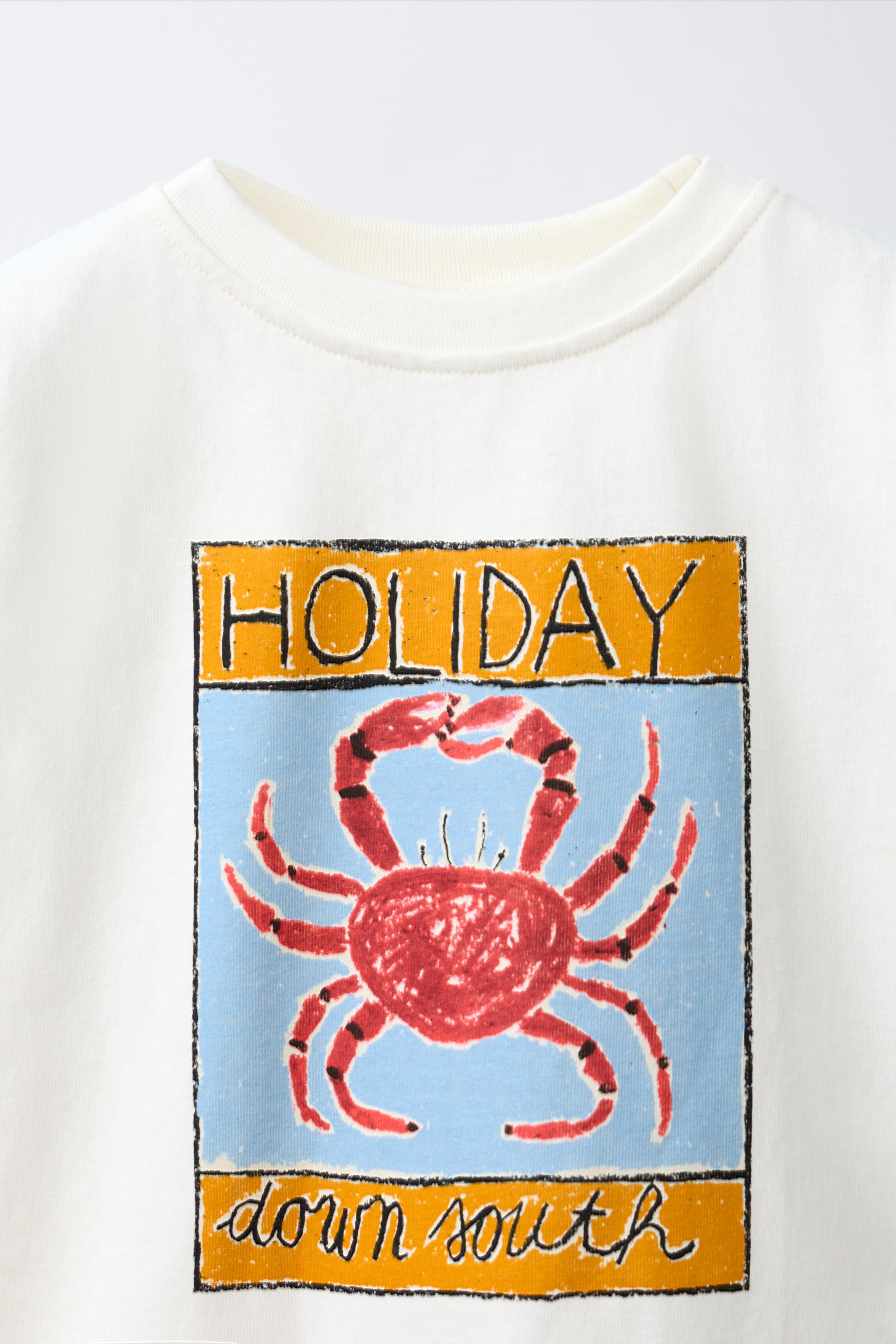 Детские футболки Zara ISABELLE VANDEPLASSCHE © CRAB T-SHIRT — фото 4