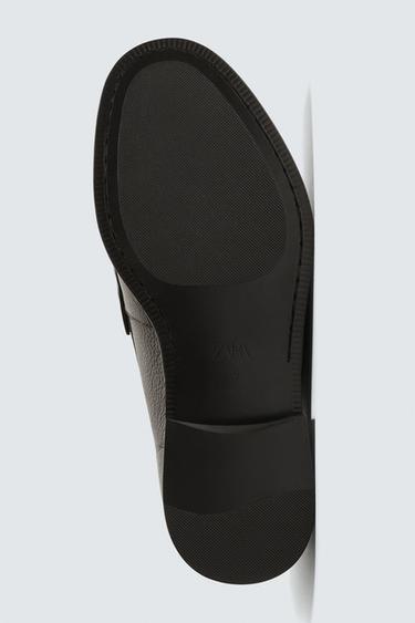 LEATHER PENNY LOAFERS - Brown by Zara - Image 3