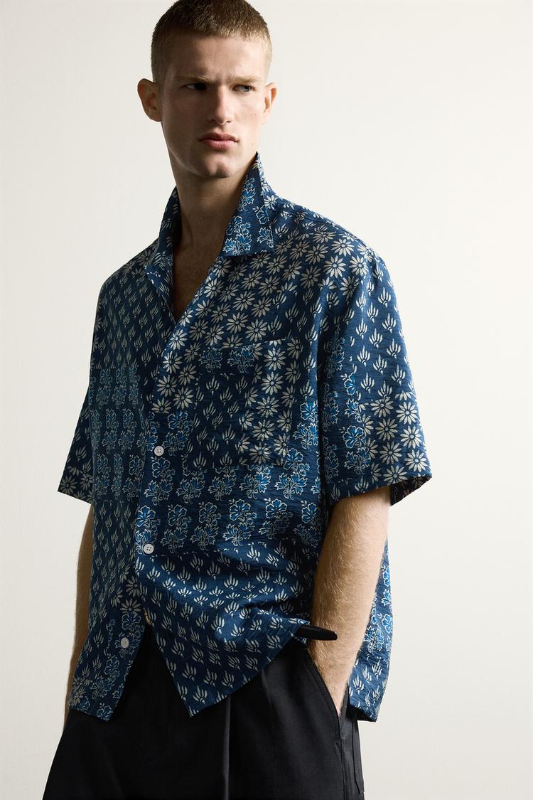 PATCHWORK PRINT RELAXED FIT SHIRT