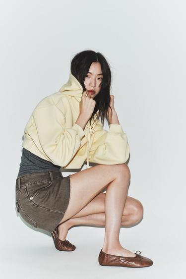 BAILARINA PIEL LAZO - Marrón de Zara