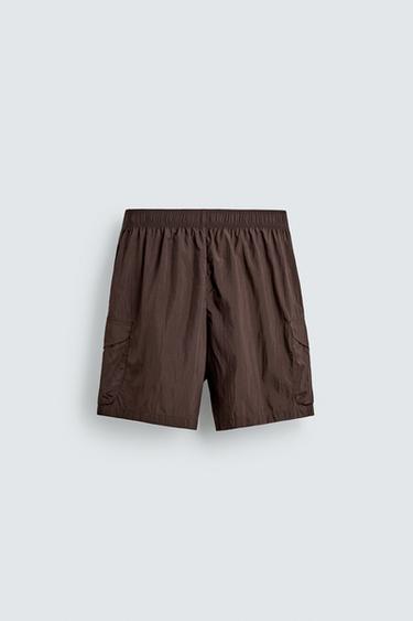 MAILLOT DE BAIN LONG CARGO - Marron foncé de Zara - Image 7