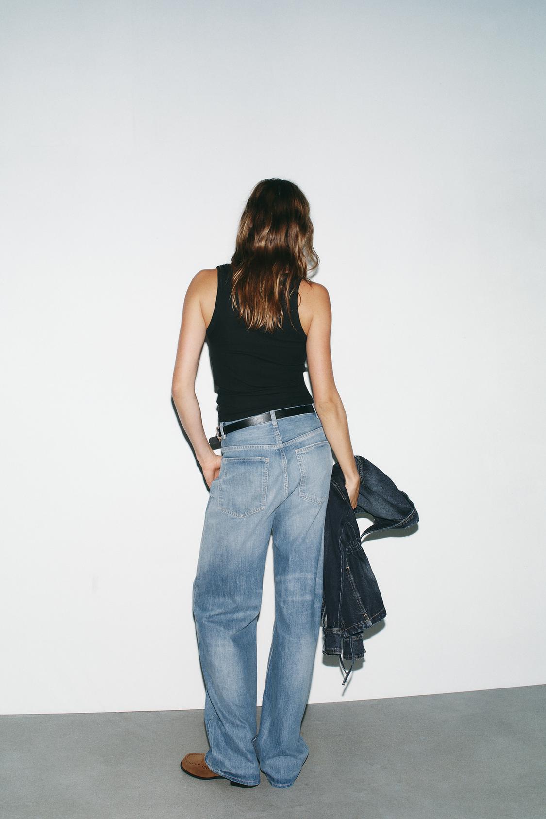 TRF HIGH RISE STRAIGHT WIDE LEG JEANS