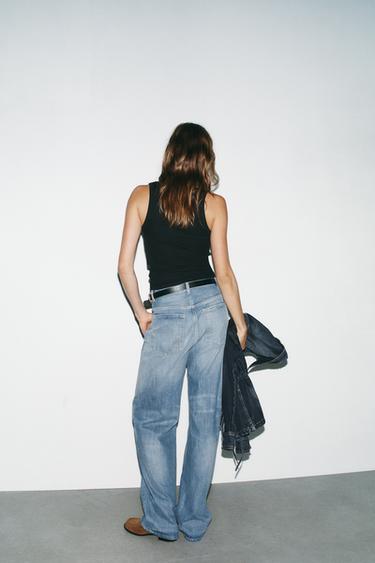 JEAN TRF DROIT LARGE TAILLE HAUTE - Indigo de Zara - Image 3