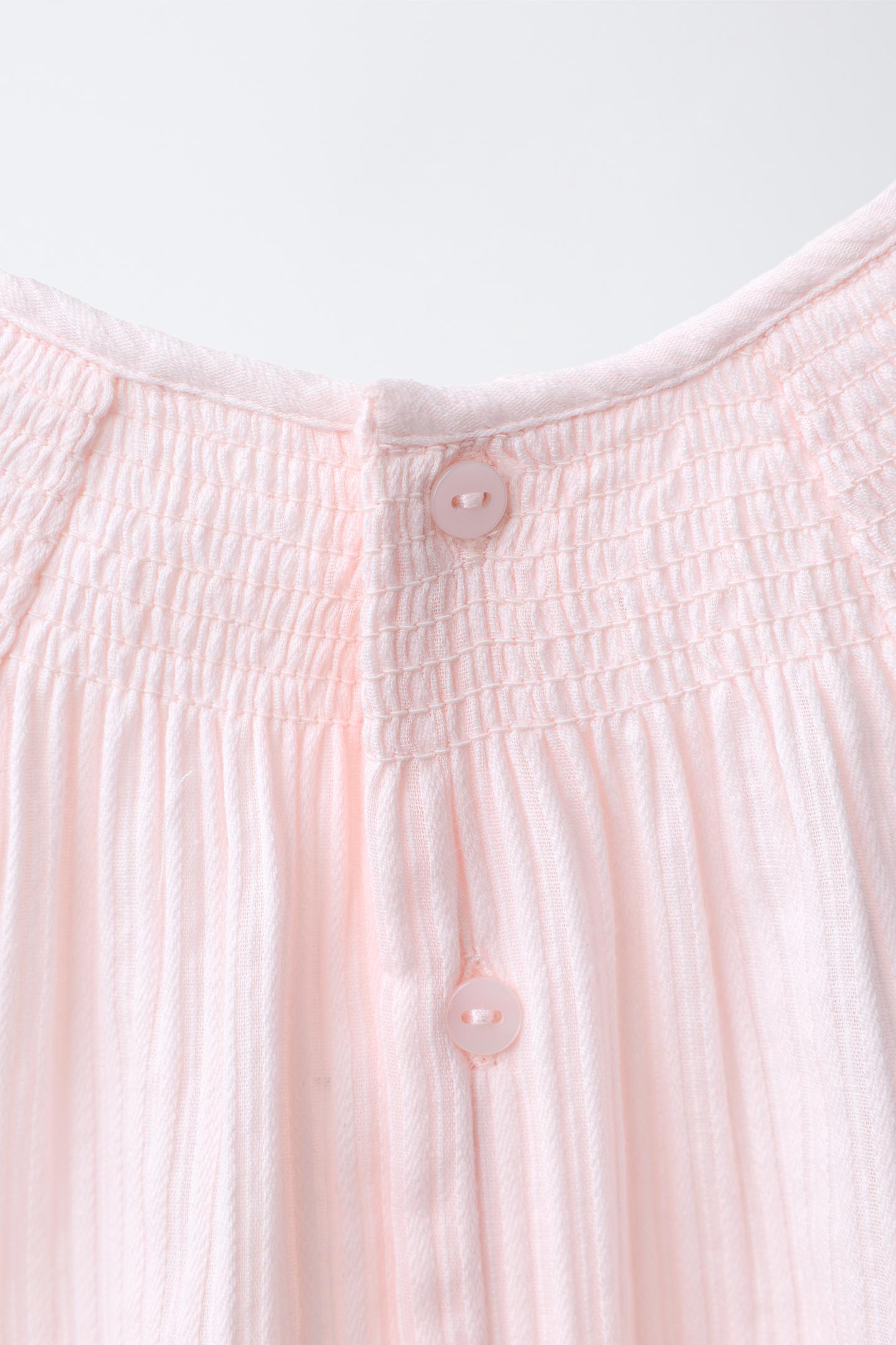 Детская блузка Zara Embroidered Floral Textured, цвет: Пастельный розовый — фото 4