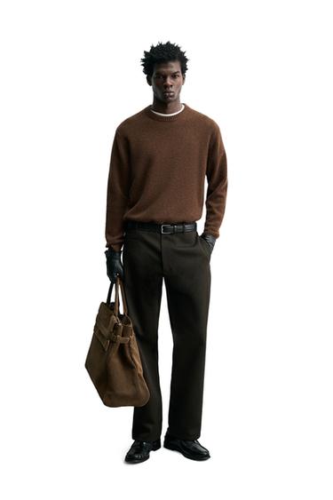 PULL COUPE DÉCONTRACTÉE 100 % CACHEMIRE - Marron de Zara