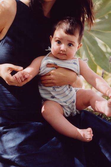 STRIPED AND FISH PRINT ROMPER - White by Zara