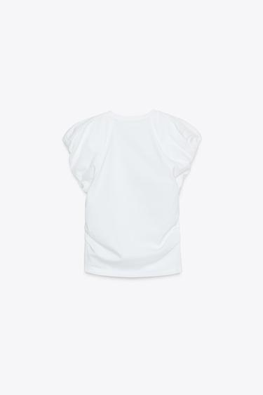 POPLIN T-SHIRT - White by Zara - Image 5