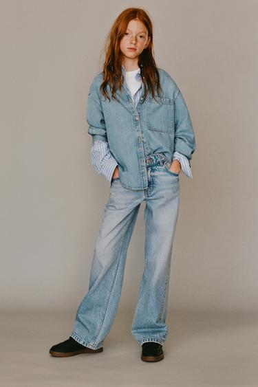STRAIGHT-LEG JEANS - Light blue by Zara