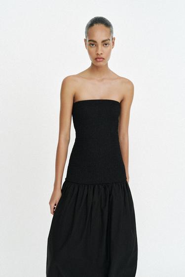 ROBE BUSTIER BIMATIÈRE - Noir de Zara