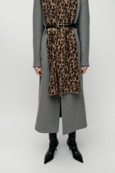 ANIMAL PRINT WOOL AND ALPACA SCARF - Leopard by Zara - Image 0
