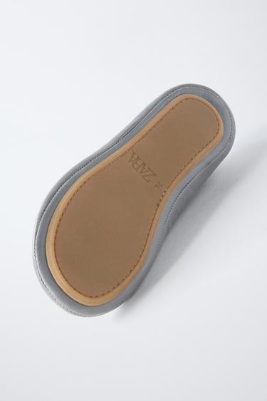 BALLERINES EN CUIR ÉDITION LIMITÉE - Gris de Zara - Image 6