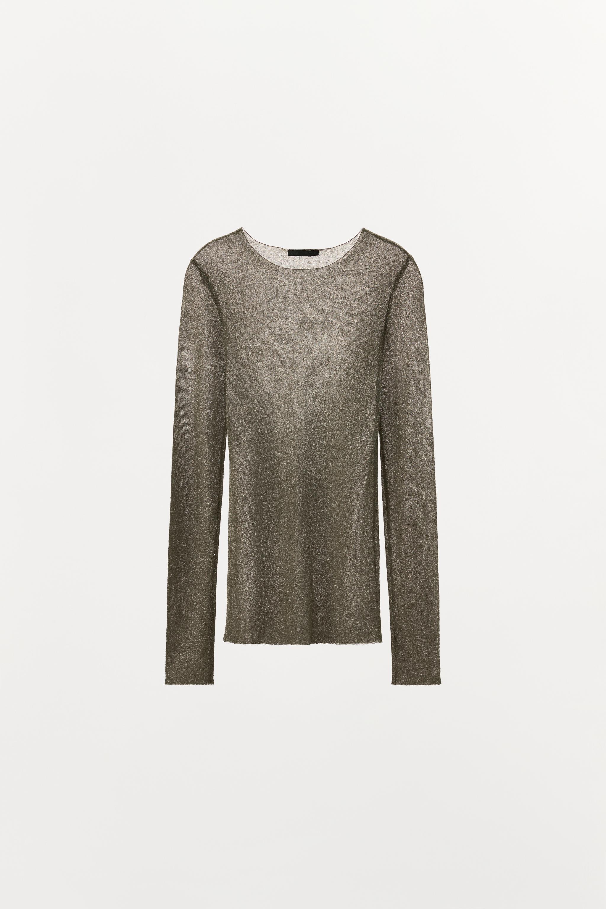 METALLIC THREAD T-SHIRT