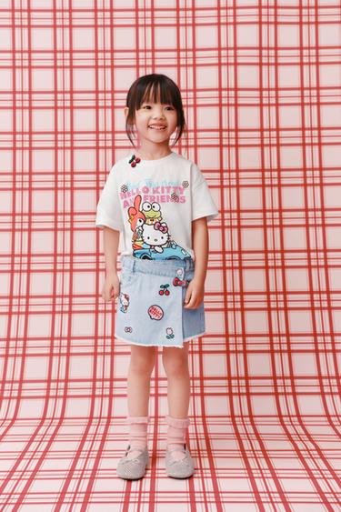 ROK BERMUDA DENIM HELLO KITTY © SANRIO - Biru dari Zara