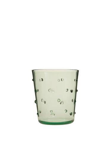 VASO ACRILICO PUNTOS - Verde de Zara