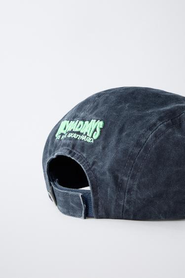WASHED EFFECT EMBROIDERED CAP - Blue by Zara - Image 2