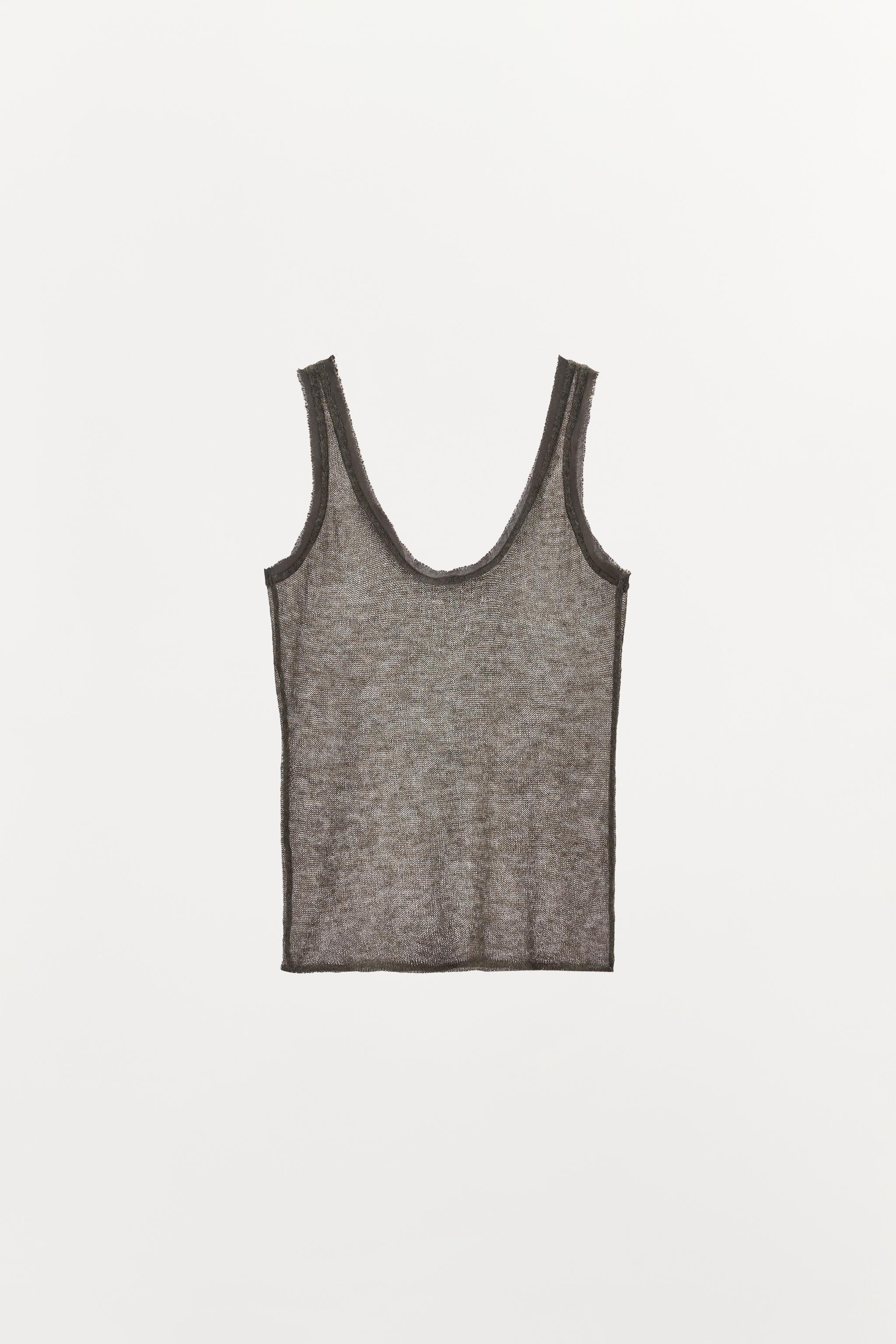 WOOL BLEND KNIT TANK TOP