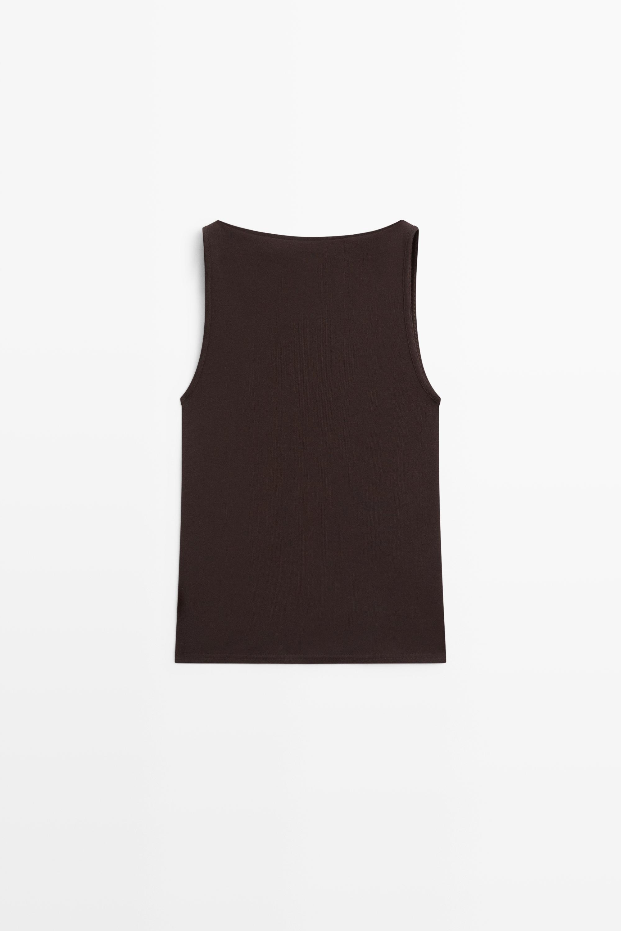 T-shirt encolure droite pur coton