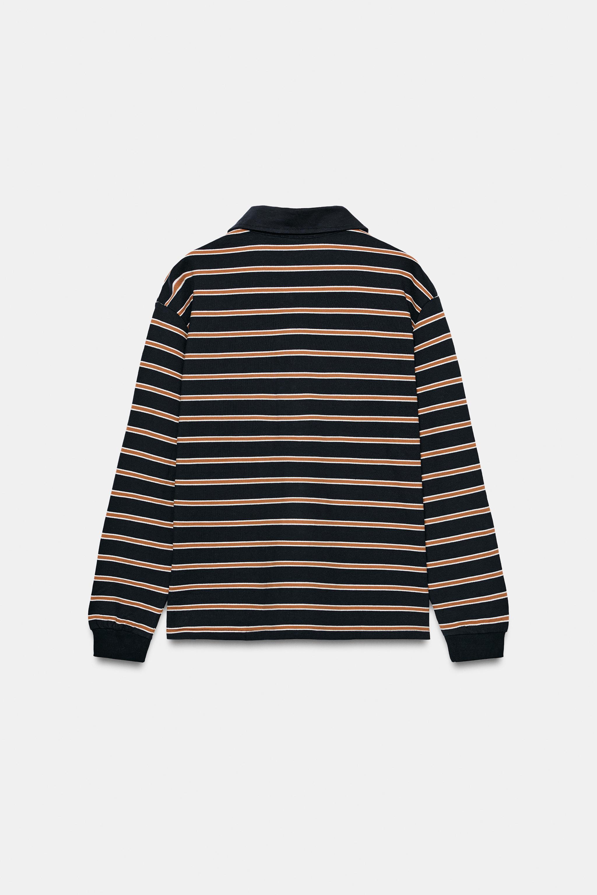 Zara Çizgili Polo görsel 7