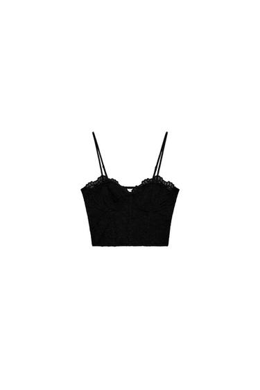 CORSETRY-INSPIRED LACE TOP
