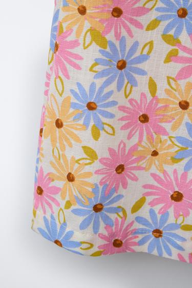 FLORAL LINEN BLEND JUMPSUIT - Multicoloured by Zara - Image 3