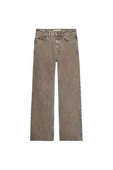 JEANS Z1975 STRAIGHT TIRO ALTO TOBILLEROS - Marrón vigoré de Zara - Imagen 0