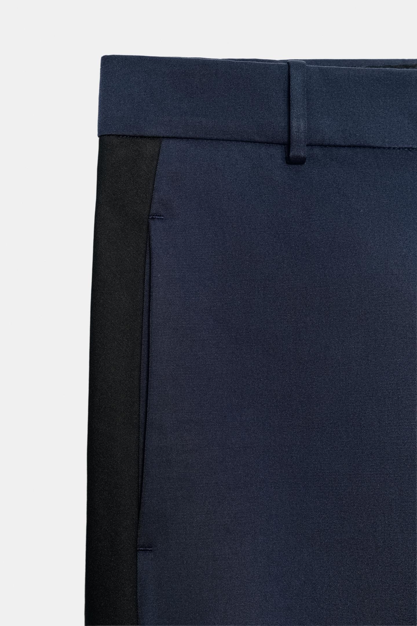 Женские брюки Zara ZW Collection Contrast Band, цвет: Тёмно-синий — фото 8