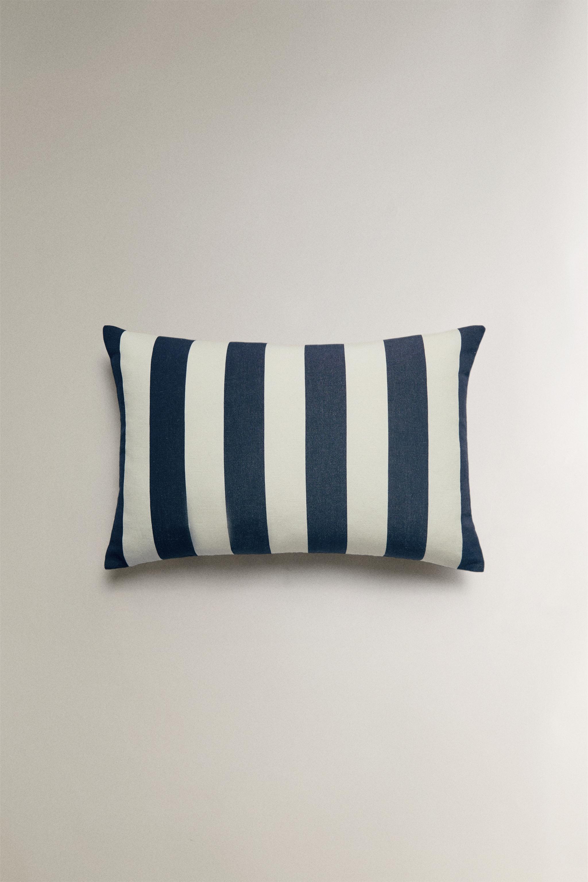 WIDE STRIPE THROW PILLOW COVER