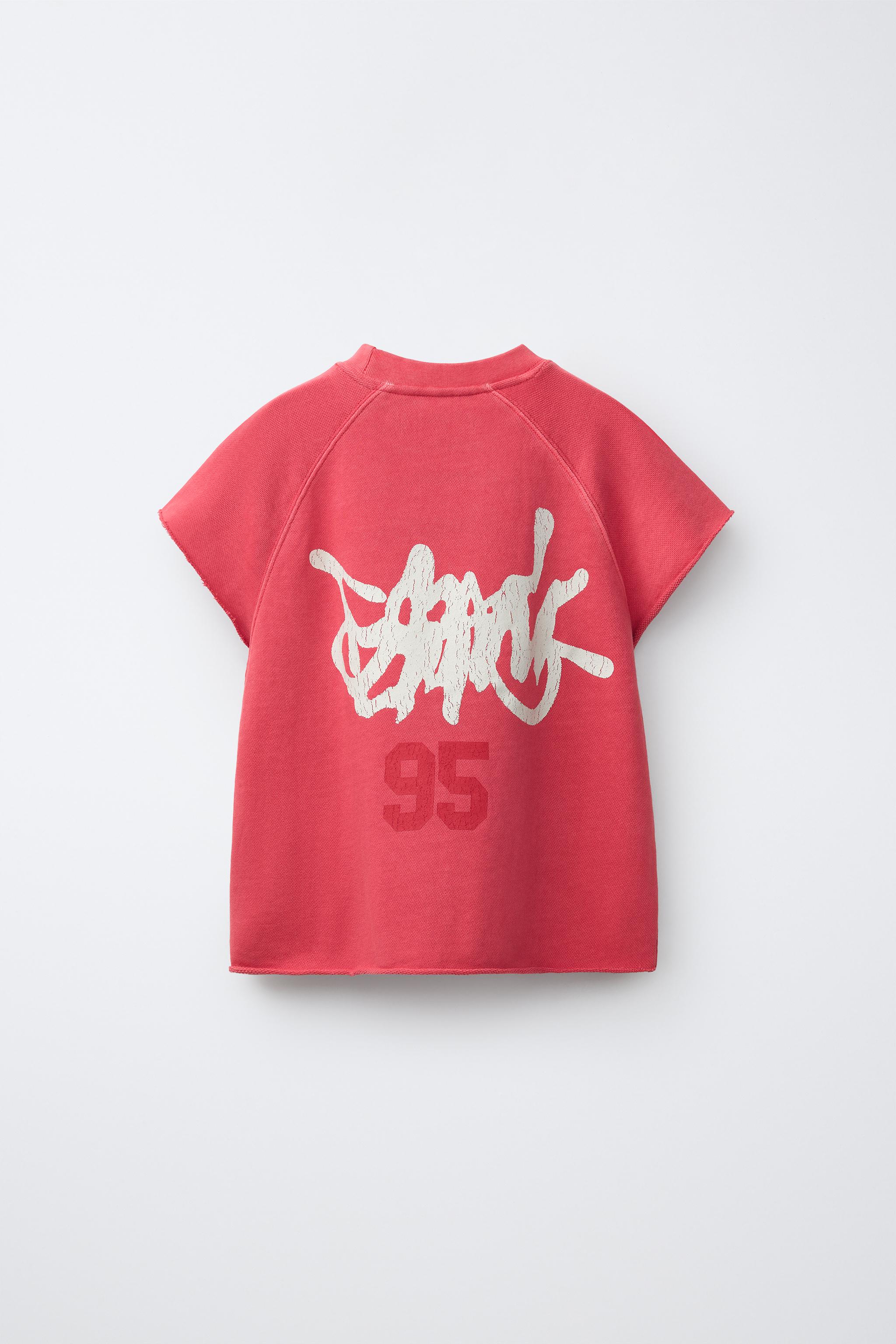Детские худи Zara NUMBER AND GRAFFITI SWEATSHIRT — фото 3