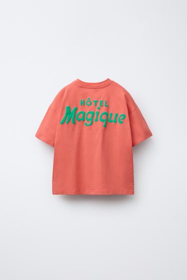 HÔTEL MAGIQUE © X ZARA PRINTED T-SHIRT - Red / Coral by Zara - Image 1