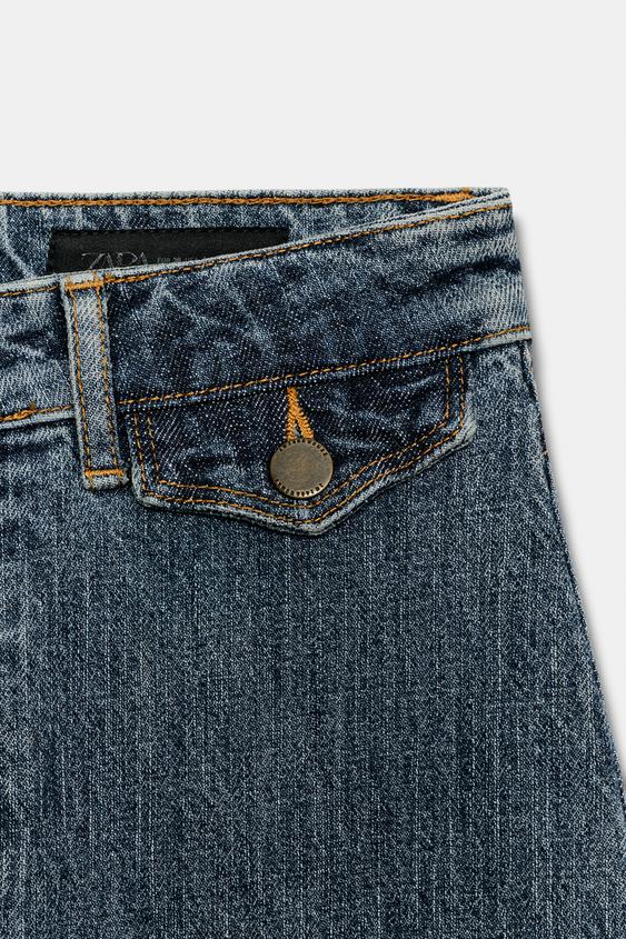 ZW COLLECTION ハイウエスト FLARE デニムパンツ - ブルー | ZARA 