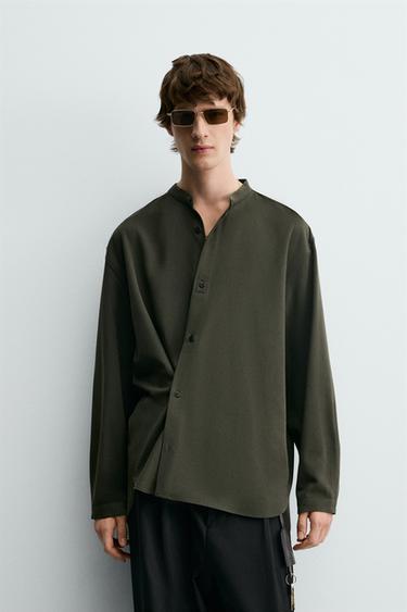 MULTI-POSITION FLOWING SHIRT - Khaki by Zara - Image 1